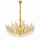 Подвесная люстра Citilux Ritz CL310122, 12×E14 по 60 Вт, золотой/прозрачный Подвесная люстра Citilux Ritz CL310122, 12×E14 по 60 Вт, золотой/прозрачный