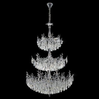 Подвесная люстра Citilux Ritz CL310261, 26×E14 по 60 Вт, хром/прозрачный
