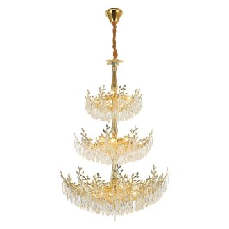 Подвесная люстра Citilux Ritz CL310262, 26×E14 по 60 Вт, золотой/прозрачный