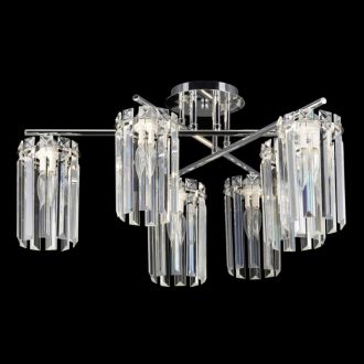 Накладная люстра Citilux Axis CL313261, 6×E14 по 60 Вт, хром/прозрачный
