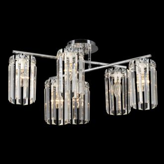 Накладная люстра Citilux Axis CL313261, 6×E14 по 60 Вт, хром/прозрачный