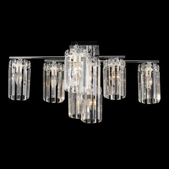 Накладная люстра Citilux Axis CL313281, 8×E14 по 60 Вт, хром/прозрачный