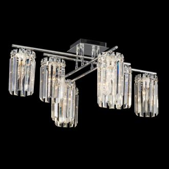 Накладная люстра Citilux Axis CL313281, 8×E14 по 60 Вт, хром/прозрачный
