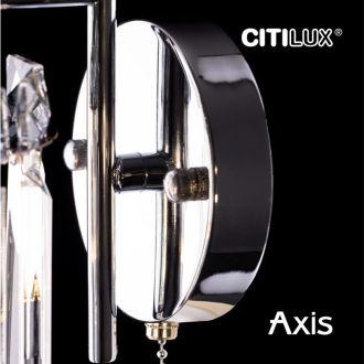 Бра Citilux Axis CL313411, E14, 60 Вт, хром/прозрачный, классический стиль