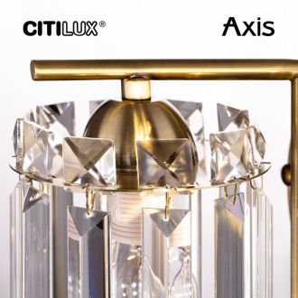 Бра Citilux Axis CL313413, E14, 60 Вт, бронзовый/прозрачный, классический стиль