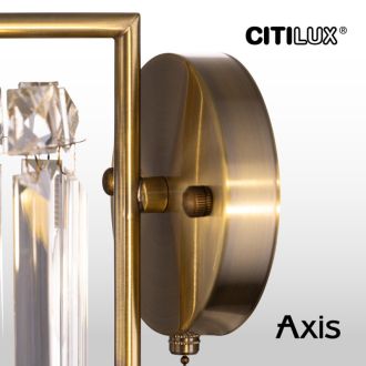Бра Citilux Axis CL313413, E14, 60 Вт, бронзовый/прозрачный, классический стиль