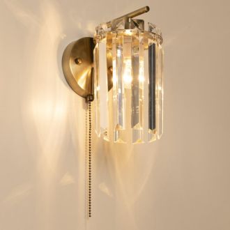 Бра Citilux Axis CL313413, E14, 60 Вт, бронзовый/прозрачный, классический стиль