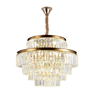 Подвесная люстра Citilux Ricky CL314253, 11×E14 по 60 Вт, золотой/прозрачный