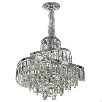 Подвесная люстра Citilux Naiad CL315151, 8×E14 по 40 Вт, хром/прозрачный