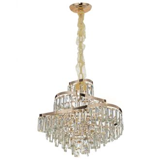 Подвесная люстра Citilux Naiad CL315152, 8×E14 по 40 Вт, золотой/прозрачный