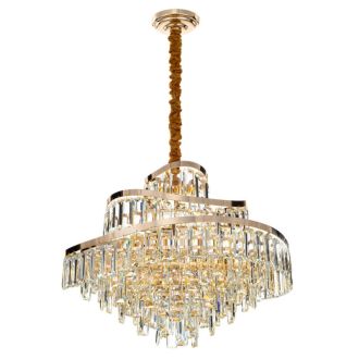 Подвесная люстра Citilux Naiad CL315162, 12×E14 по 40 Вт, золотой/прозрачный