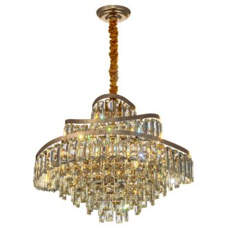 Подвесная люстра Citilux Naiad CL315162, 12×E14 по 40 Вт, золотой/прозрачный