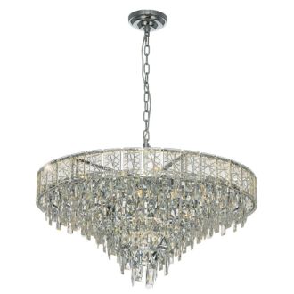 Подвесная люстра Citilux Sagrada CL317281, 18×E14 по 60 Вт, хром/прозрачный