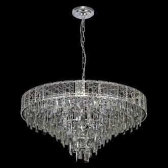 Подвесная люстра Citilux Sagrada CL317281, 18×E14 по 60 Вт, хром/прозрачный