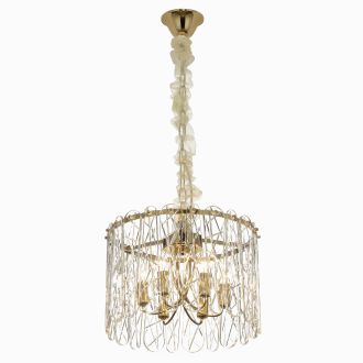 Подвесная люстра Citilux Talla CL318262, 6×E14 по 60 Вт, золотой/прозрачный
