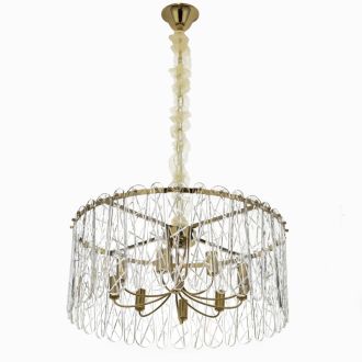 Подвесная люстра Citilux Talla CL318292, 9×E14 по 60 Вт, золотой/прозрачный
