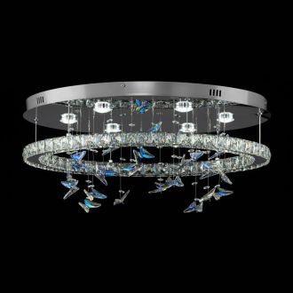 Накладная люстра Citilux Etera CL322050, LED 36 Вт, хром/прозрачный