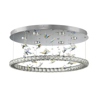 Накладная люстра Citilux Etera CL322050, LED 36 Вт, хром/прозрачный