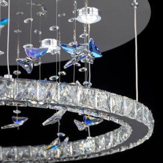 Накладная люстра Citilux Etera CL322050, LED 36 Вт, хром/прозрачный