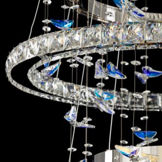 Каскадная люстра Citilux Etera CL322090, LED 180 Вт, хром/прозрачный