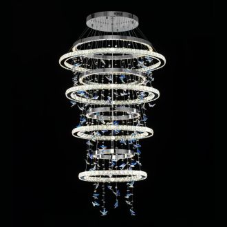 Каскадная люстра Citilux Etera CL322090, LED 180 Вт, хром/прозрачный