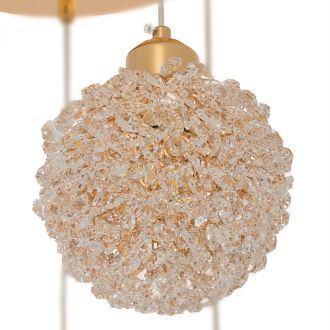 Каскадная люстра Citilux Cloudy CL323052, 5×E27 по 40 Вт, золотой/прозрачный