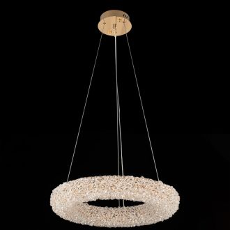 Подвесная люстра Citilux Cloudy CL323152, LED 45 Вт, золотой/прозрачный
