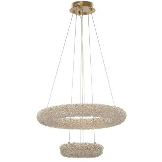 Подвесная люстра Citilux Cloudy CL323172, LED 75 Вт, золотой/прозрачный