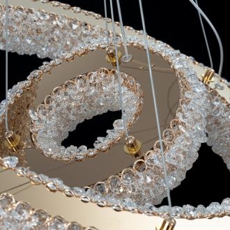Подвесная люстра Citilux Cloudy CL323172, LED 75 Вт, золотой/прозрачный