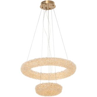 Подвесная люстра Citilux Cloudy CL323172, LED 75 Вт, золотой/прозрачный