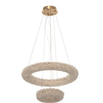 Подвесная люстра Citilux Cloudy CL323172, LED 75 Вт, золотой/прозрачный