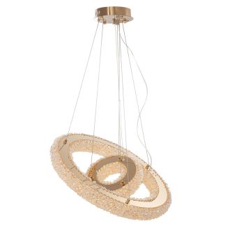 Подвесная люстра Citilux Cloudy CL323172, LED 75 Вт, золотой/прозрачный