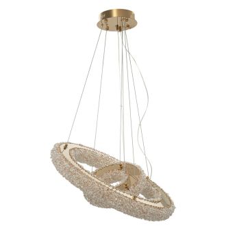 Подвесная люстра Citilux Cloudy CL323172, LED 75 Вт, золотой/прозрачный