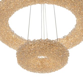 Подвесная люстра Citilux Cloudy CL323172, LED 75 Вт, золотой/прозрачный