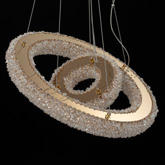 Подвесная люстра Citilux Cloudy CL323172, LED 75 Вт, золотой/прозрачный