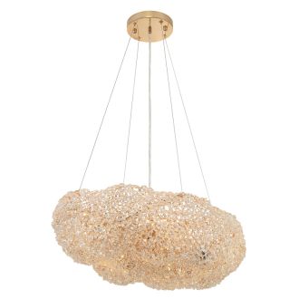 Подвесная люстра Citilux Cloudy CL323262, 9×E14 по 60 Вт, золотой/прозрачный