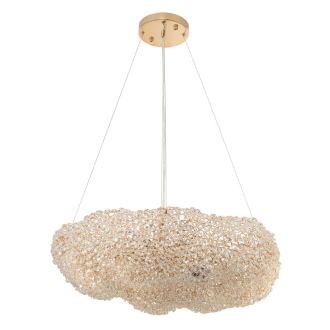 Подвесная люстра Citilux Cloudy CL323262, 9×E14 по 60 Вт, золотой/прозрачный