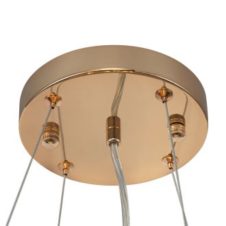 Подвесная люстра Citilux Cloudy CL323262, 9×E14 по 60 Вт, золотой/прозрачный
