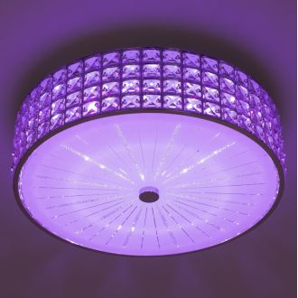 Накладная люстра Citilux Портал CL32415G1, LED 68 Вт, хром/прозрачный