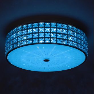 Накладная люстра Citilux Портал CL32415G1, LED 68 Вт, хром/прозрачный