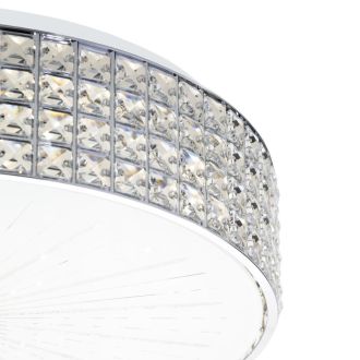 Накладная люстра Citilux Портал CL32418G1, LED 95 Вт, хром/прозрачный