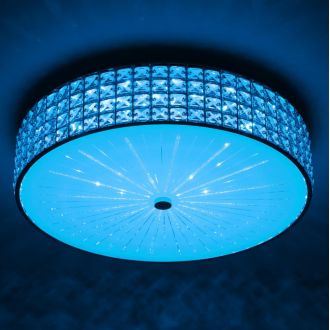 Накладная люстра Citilux Портал CL32418G1, LED 95 Вт, хром/прозрачный