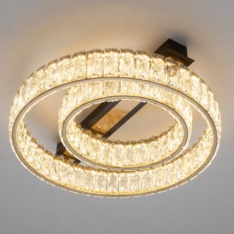 Накладная люстра Citilux Palant CL325152, LED 32 Вт, черный/прозрачный