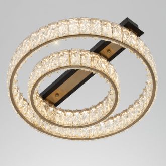 Накладная люстра Citilux Palant CL325152, LED 32 Вт, черный/прозрачный
