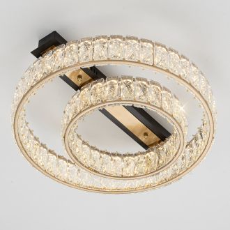 Накладная люстра Citilux Palant CL325152, LED 32 Вт, черный/прозрачный