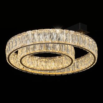 Накладная люстра Citilux Palant CL325152, LED 32 Вт, черный/прозрачный