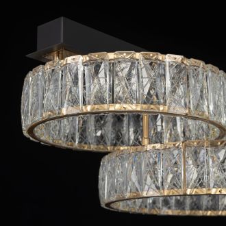 Накладная люстра Citilux Palant CL325162, LED 45 Вт, черный/прозрачный