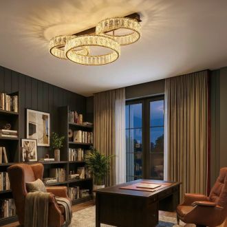 Накладная люстра Citilux Palant CL325162, LED 45 Вт, черный/прозрачный