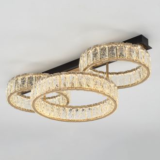 Накладная люстра Citilux Palant CL325162, LED 45 Вт, черный/прозрачный