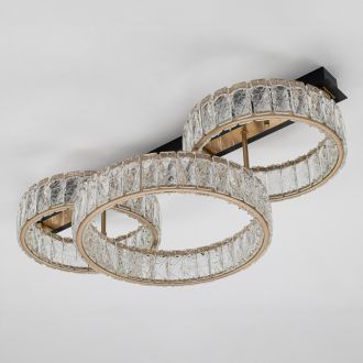 Накладная люстра Citilux Palant CL325162, LED 45 Вт, черный/прозрачный